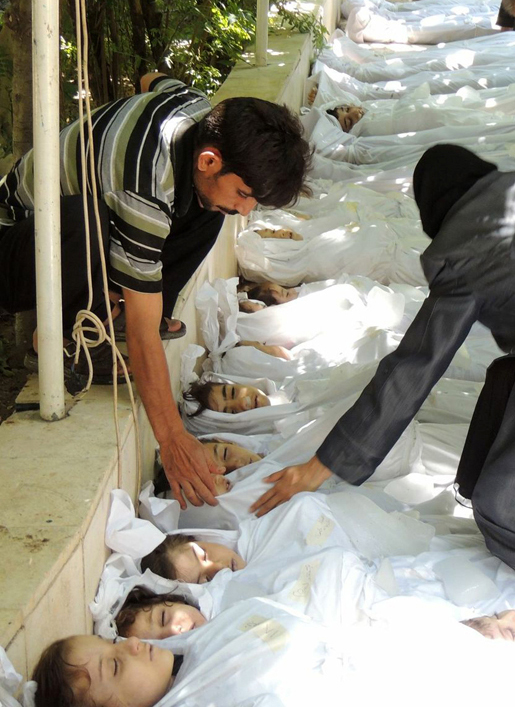 Pais covarde do s?culo XXl se escondem atras de armas qu?micas. Foto:Daya Al-Deen/AFP / Getty Images)