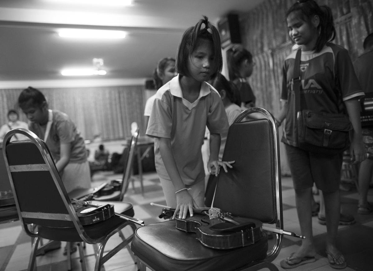 The Blind Orchestra tailandesa de Cegos Foto:(Rungroj Yongrit / EPA)