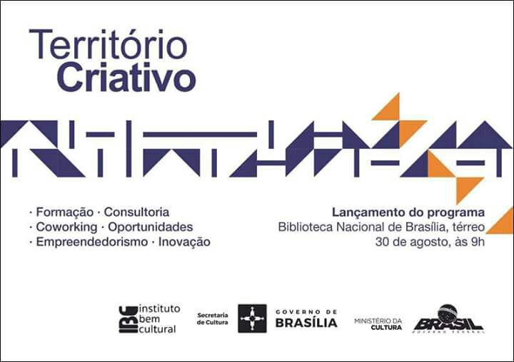 É HOJE!!. Território Criativo.Local:anexo térreo da Biblioteca Nacional de Brasília