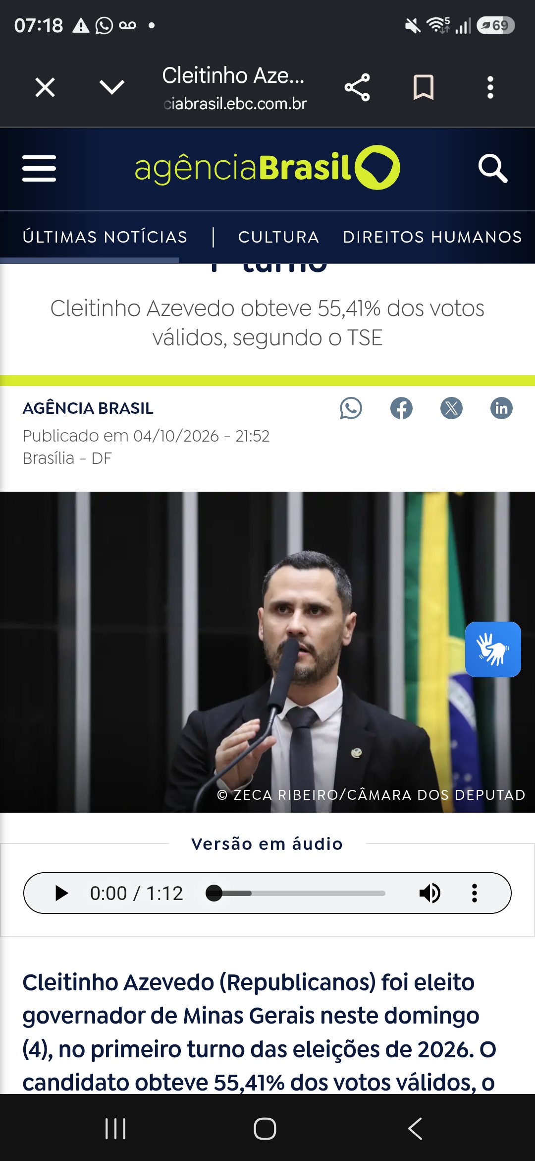 Cleitinho Azevedo é eleito governador de Minas Gerais no 1º turno