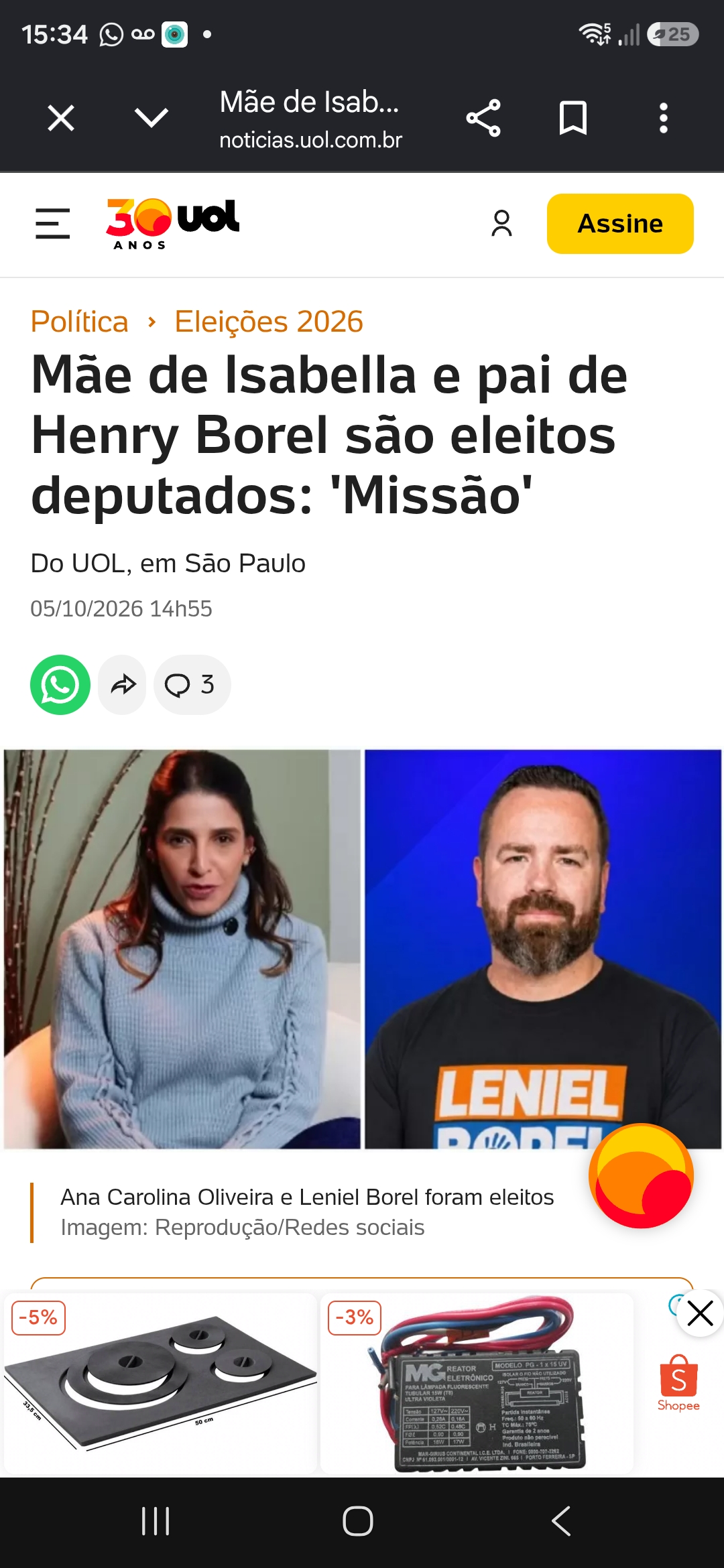 Política Eleições 2026 Mãe de Isabella e pai de Henry Borel são eleitos deputados: 'Missão'… - Veja mais em https://noticias.uol.com.br/eleicoes/2026/10/05/mae-de-isabella-e-pai-de-henry-borel-sao-eleitos-deputados-missao.ghtm?cmpid=copiaecola