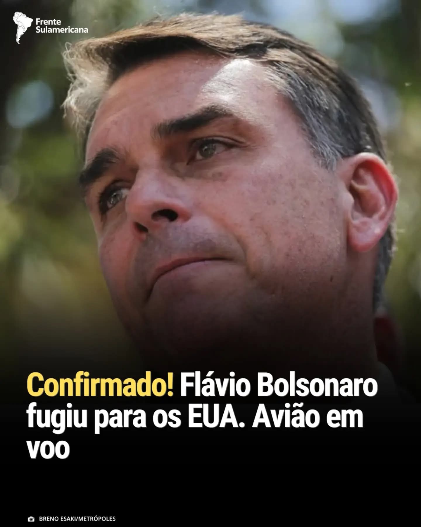 MAIS UM FUJÃO Flávio Bolsonaro escapa do Brasil para os EUA